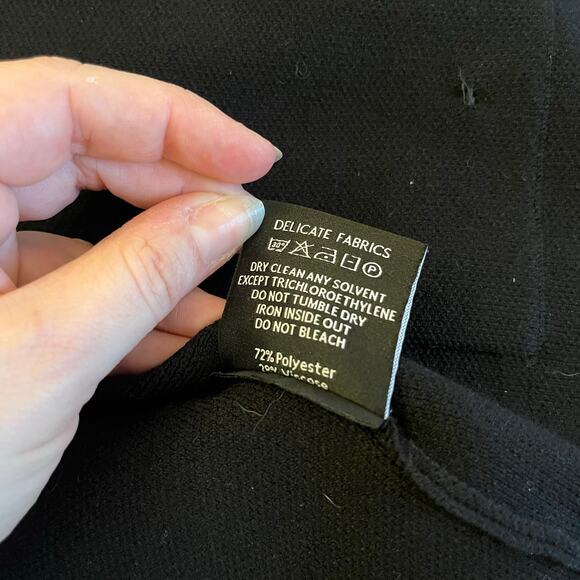 Roch Perel Collared Cardigan XS Black Button Chic Minimalist Quiet Luxury Work - Picture 8 of 10